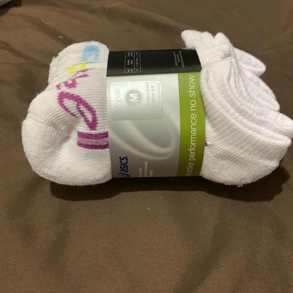 2️⃣ ASICS toddler no show socks 6 pack NWT TODDLER medium